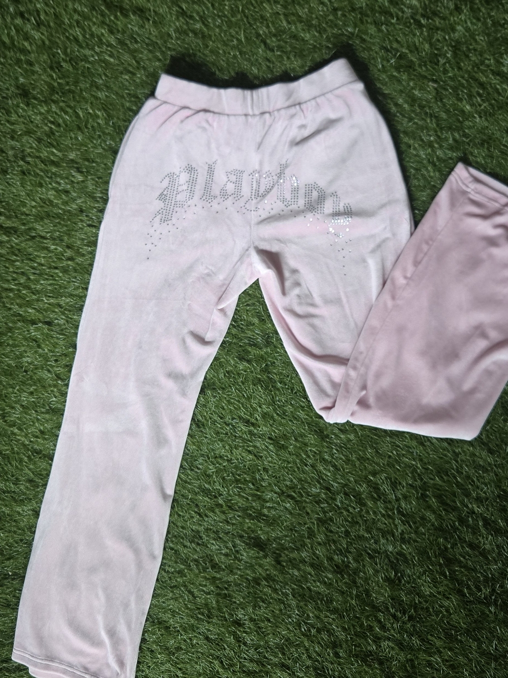 PLAYBOY Pink Rhinestone Track Pants & Hoodie Set - Picture 5 of 6